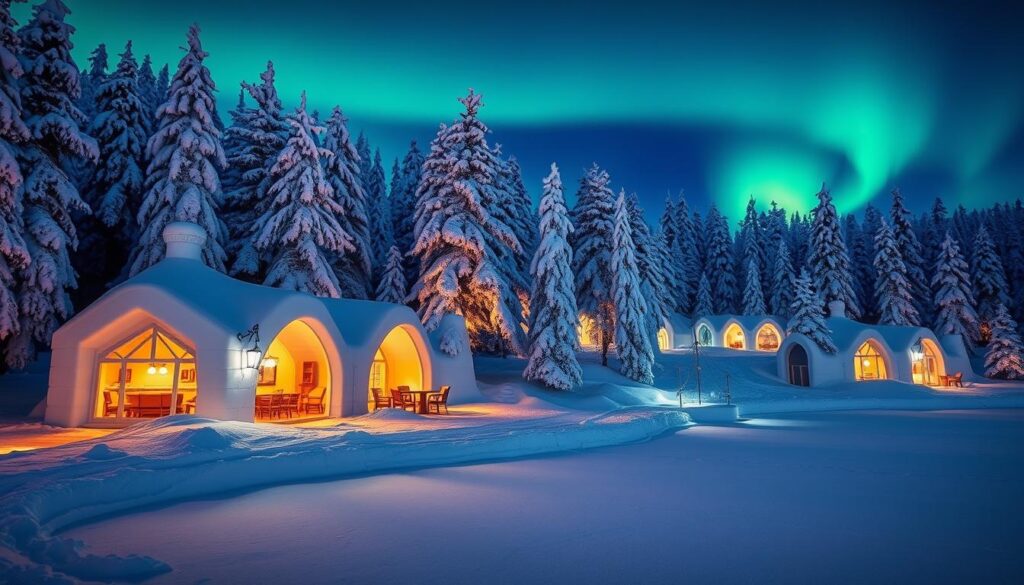 Eishotel Schweden Winterlandschaft