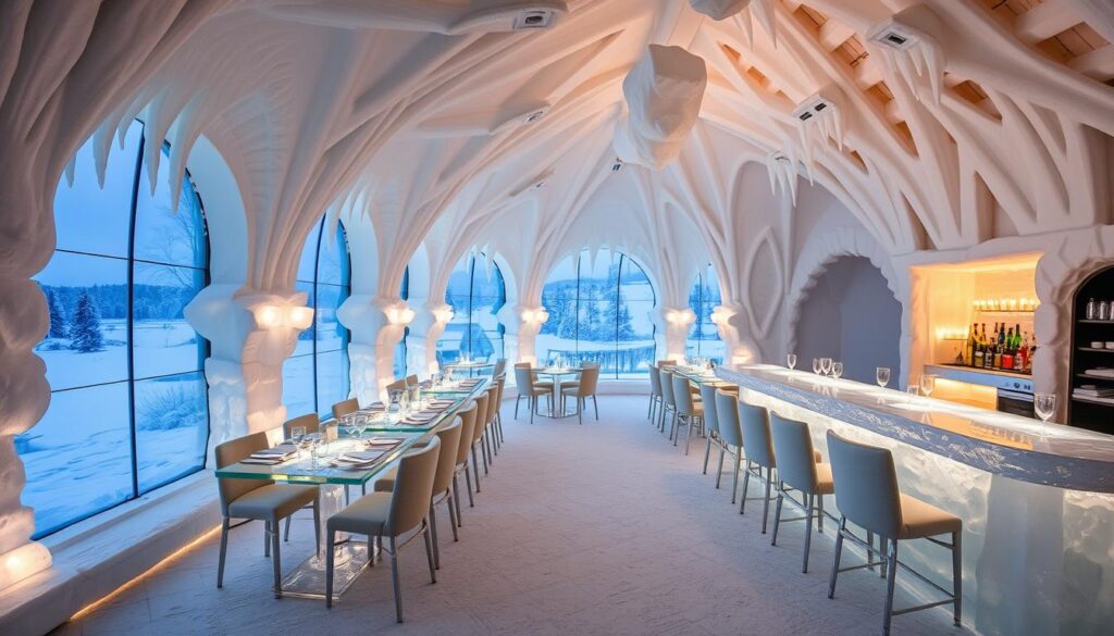 Eisrestaurant im Eishotel Schweden