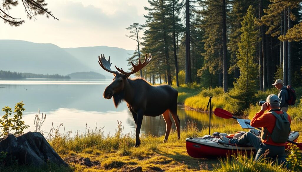 Elchbeobachtung und Outdooraktivitäten in Schweden