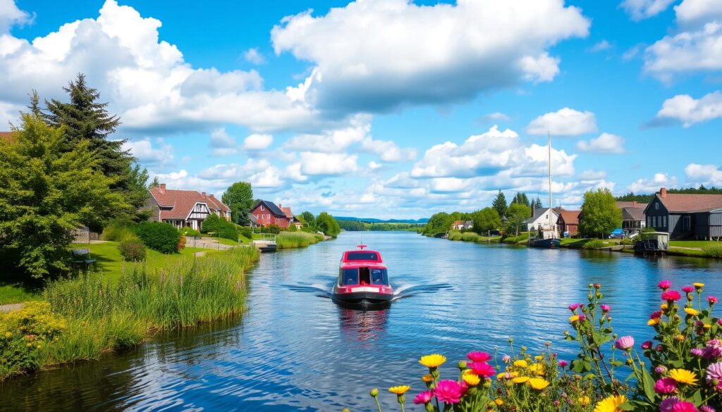 Göta Kanal Schifffahrt in Schweden