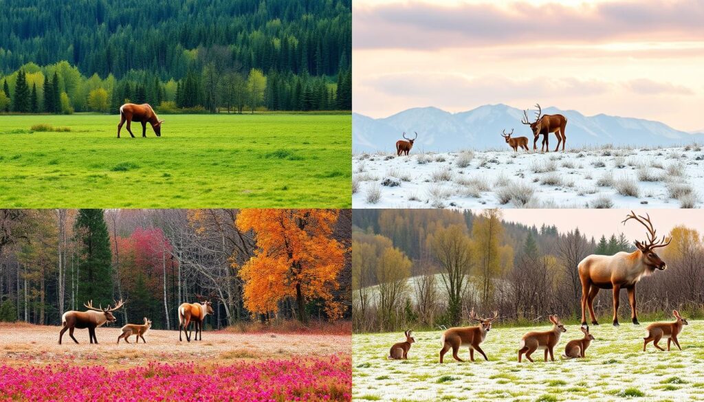 Saisonale Veränderungen Tiere Schweden