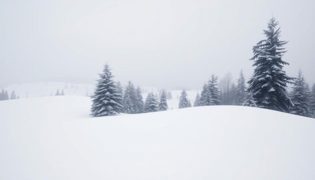 Schneelandschaft in Schweden im Februar