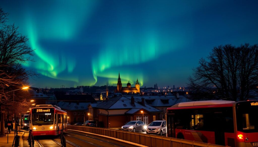 Stockholm Polarlichter Transport