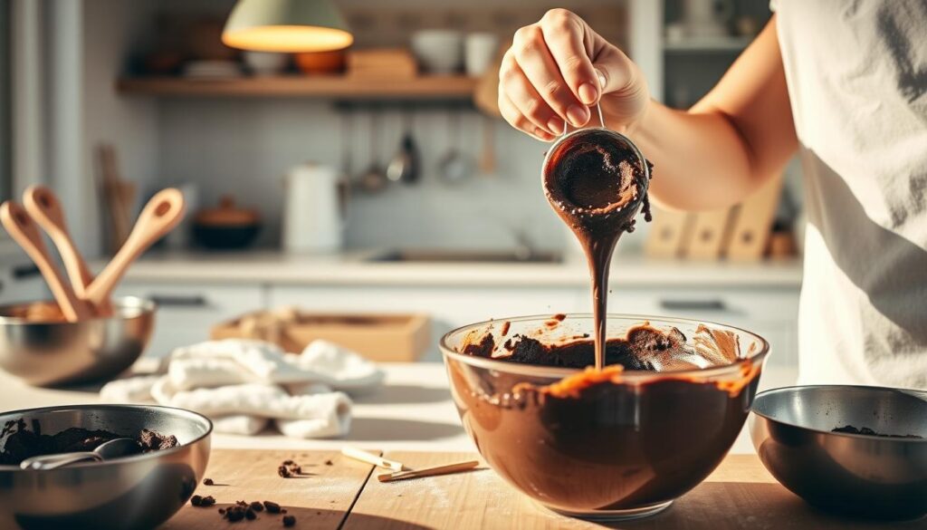 Kladdkaka Zubereitung Schritt für Schritt